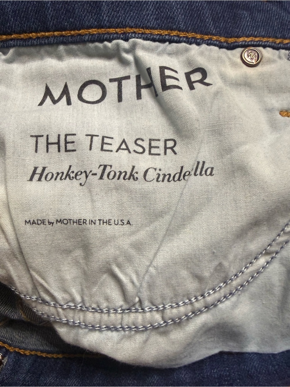 ✨ Authentic MOTHER The Teaser Designer Denim Jeans | Honkey-Tonk Cinderella - Picture 5 of 9